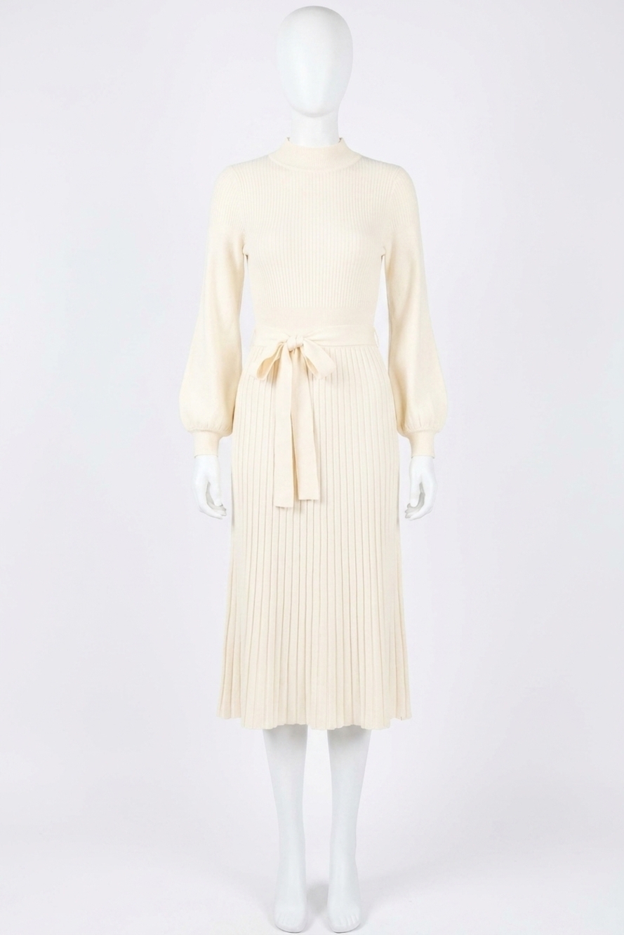NEW &MERCI the annabelle midi length sweater dress in cream